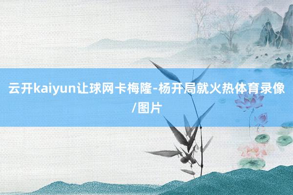 云开kaiyun让球网　　卡梅隆-杨开局就火热体育录像/图片