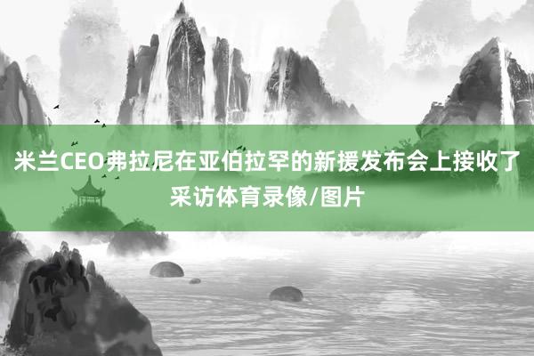 米兰CEO弗拉尼在亚伯拉罕的新援发布会上接收了采访体育录像/图片